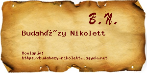 Budaházy Nikolett névjegykártya