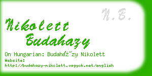 nikolett budahazy business card